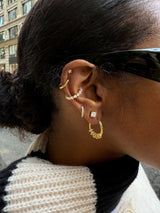 BaubleBar Lila 18K Gold Hoop Earrings - Gold/Pavé - 
    Dangling hoop earrings
  
