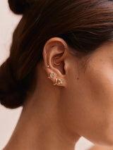BaubleBar Reina 14K Gold Stud Earrings - Toi et Moi Bezel Set Earrings - 
    Stud earrings for stacking
  
