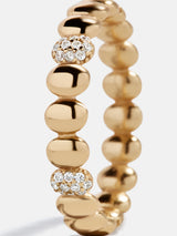 BaubleBar Alyssa 18K Gold Ring - Gold/Pavé - 
    Gold stacking ring
  
