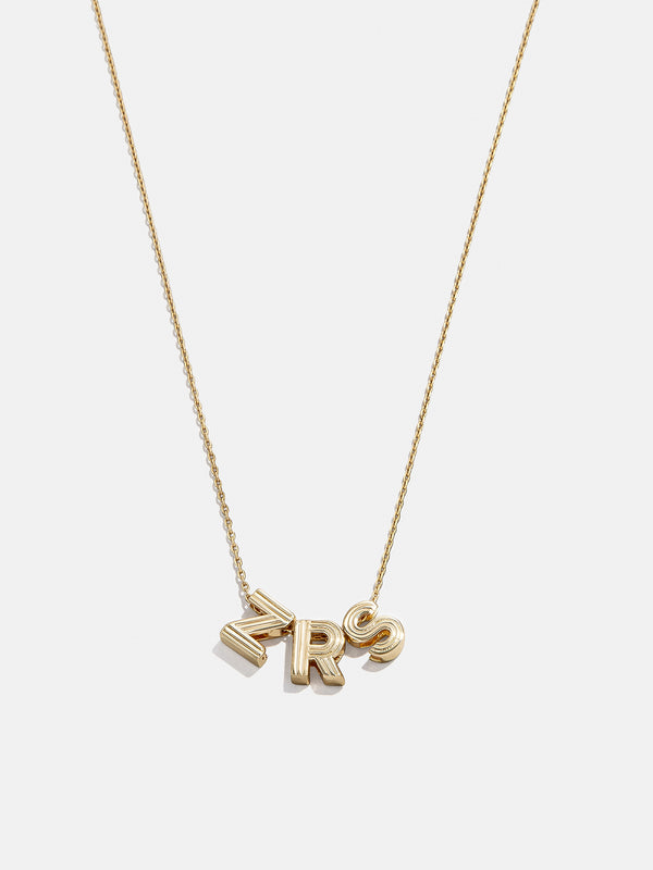Retro Letter Custom Necklace - Gold