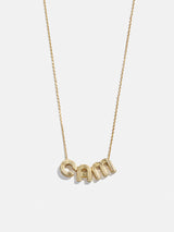 BaubleBar Retro Letter Custom Necklace - Retro Bubble Letter - 
    Personalized name on a gold chain
  
