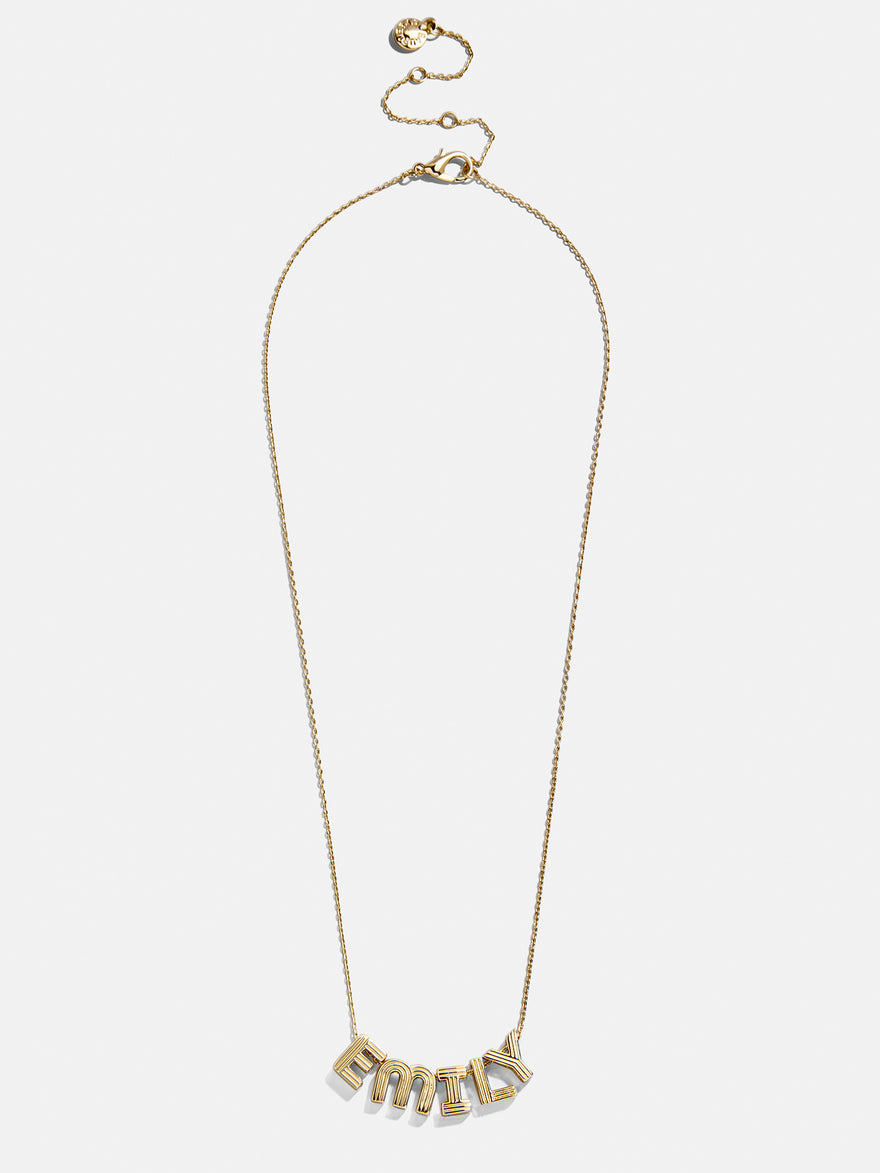 Retro Letter Custom Necklace - Retro Bubble Letter