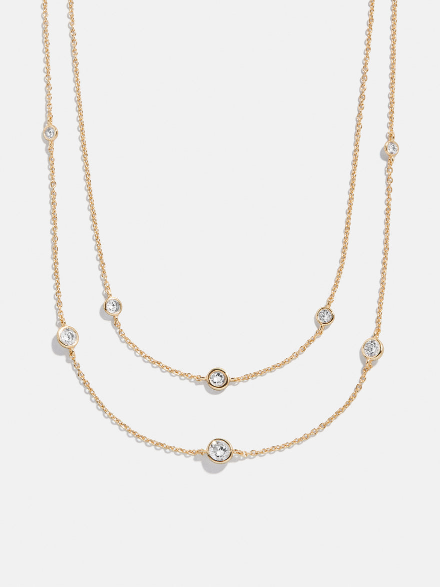 Cierra 18K Gold Layered Necklace - Gold/Pavé