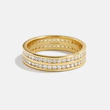 Carly 18K Gold Ring - Gold/Pavé