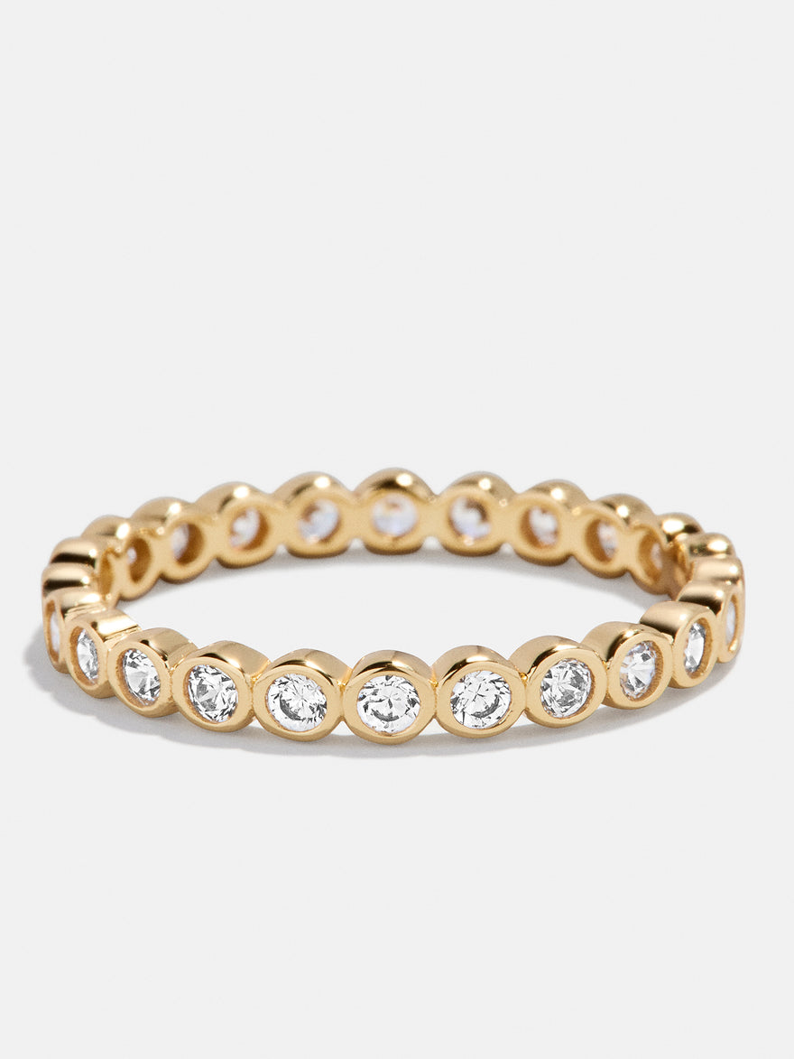 Amalie 18K Gold Ring - Gold/Pavé