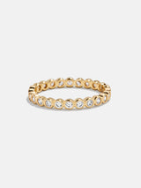 BaubleBar Amalie 18K Gold Ring - Gold/Pavé - 
    Crystal stacking ring 
  
