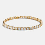 Kristin 18K Gold Tennis Bracelet - Square Bezel