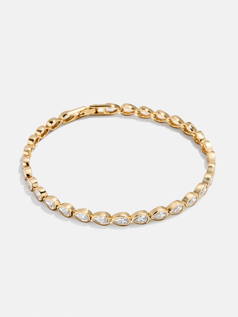 BaubleBar Amanda 18K Gold Tennis Bracelet - Pear Bezel - 
    Cubic zirconia tennis bracelet
  
