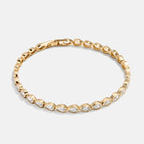 Amanda 18K Gold Tennis Bracelet - Pear Bezel
