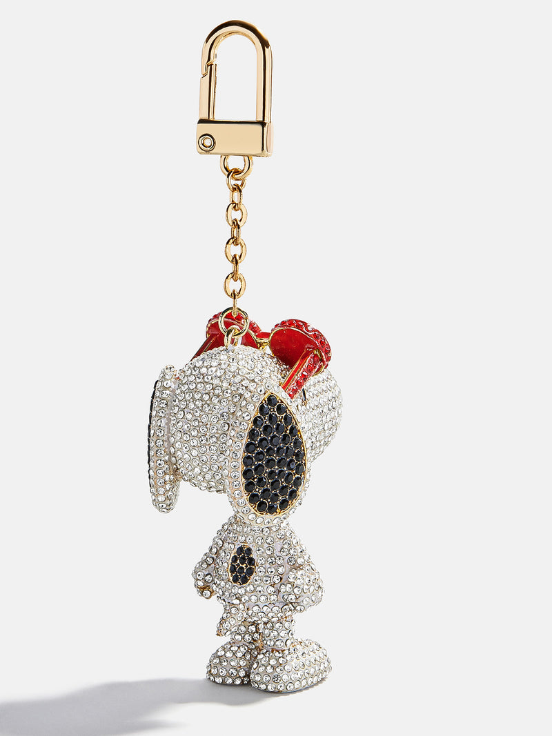 BaubleBar Peanuts Snoopy 3D Bag Charm - Snoopy - 
    Embellished key chain
  
