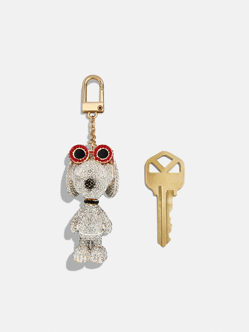 BaubleBar Peanuts Snoopy 3D Bag Charm - Snoopy - 
    Embellished key chain
  
