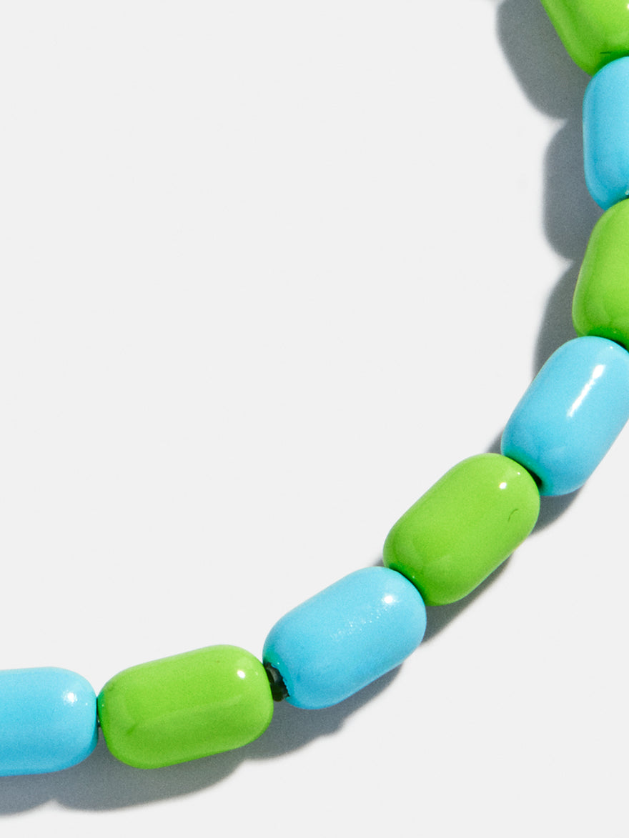 Brighten Up Enamel Beaded Bracelet - Minty Pop