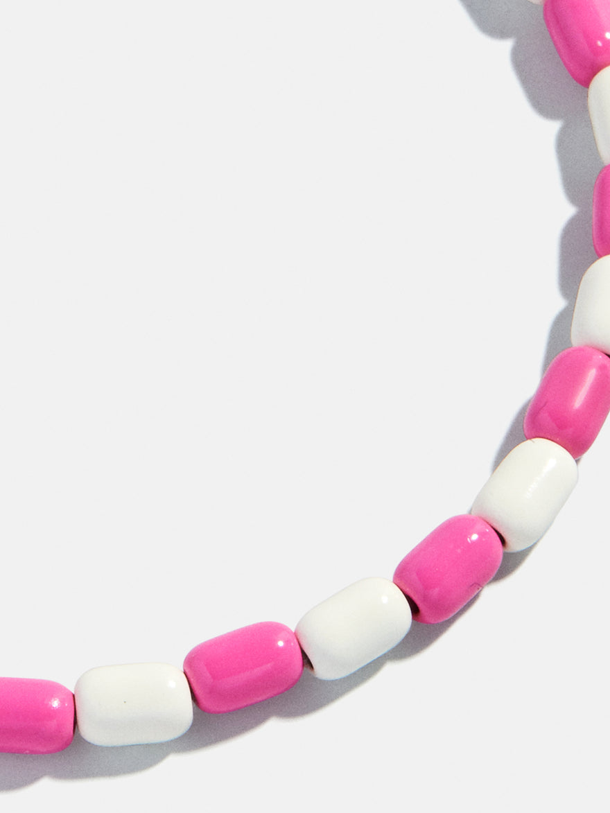 Brighten Up Enamel Beaded Bracelet - Berries 'N Cream