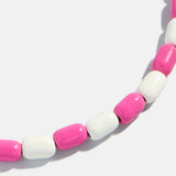 Brighten Up Enamel Beaded Bracelet - Berries 'N Cream