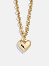 BaubleBar Millie Mini Bubble Heart Necklace - Gold - 
    Statement pendant on a chunky gold chain
  
