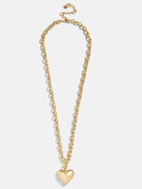 BaubleBar Millie Mini Bubble Heart Necklace - Gold - 
    Statement pendant on a chunky gold chain
  

