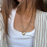 Millie Mini Bubble Heart Necklace - Gold