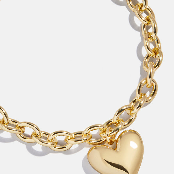 Millie Bubble Heart Bracelet - Gold – Statement charm on a