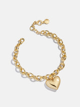 BaubleBar Millie Bubble Heart Bracelet - Gold - 
    Statement charm on a chunky gold chain
  

