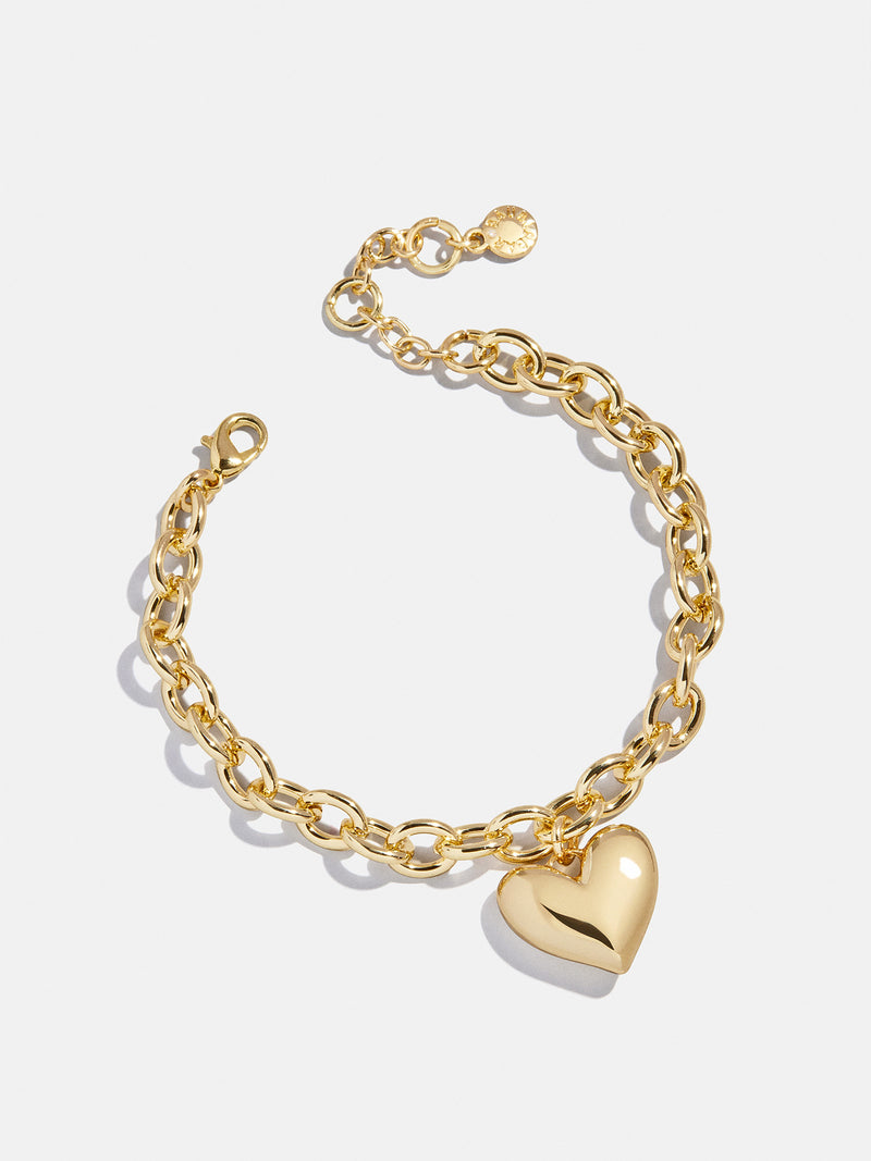 BaubleBar Millie Bubble Heart Bracelet - Gold - 
    Statement charm on a chunky gold chain
  

