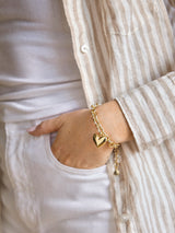 BaubleBar Millie Bubble Heart Bracelet - Gold - 
    Statement charm on a chunky gold chain
  
