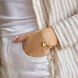 Millie Bubble Heart Bracelet - Gold
