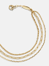 BaubleBar Ana 18K Gold Layered Bracelet - Gold/Pavé - 
    3-in-1 bracelet for easy styling
  
