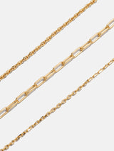 BaubleBar Ana 18K Gold Layered Bracelet - Gold/Pavé - 
    3-in-1 bracelet for easy styling
  
