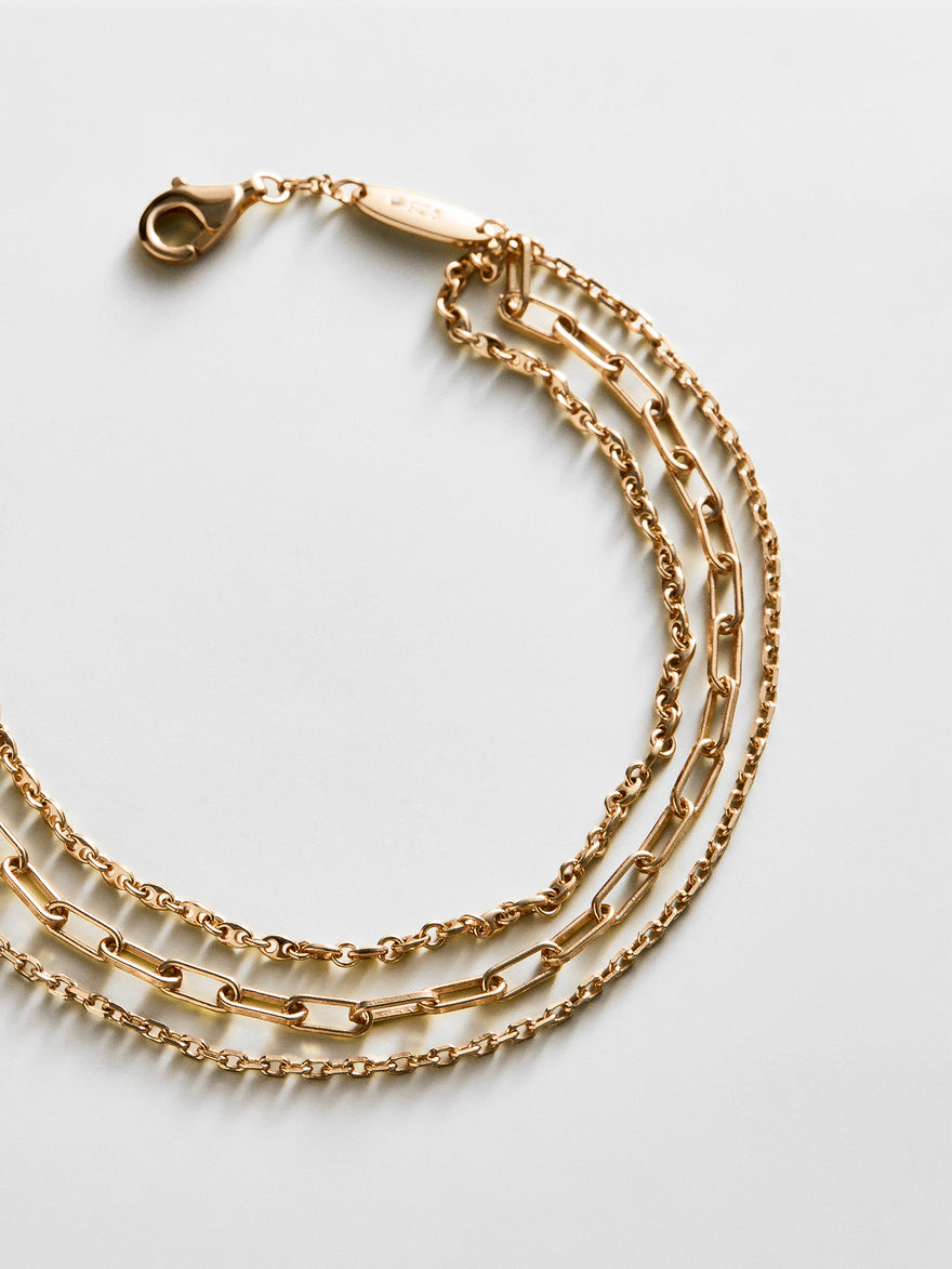 Ana 18K Gold Layered Bracelet - Gold/Pavé