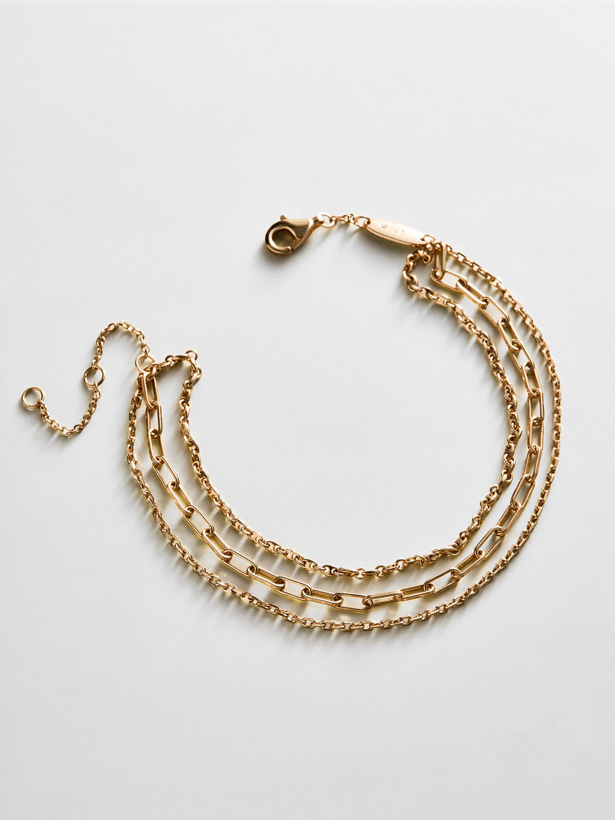 Ana 18K Gold Layered Bracelet - Gold/Pavé