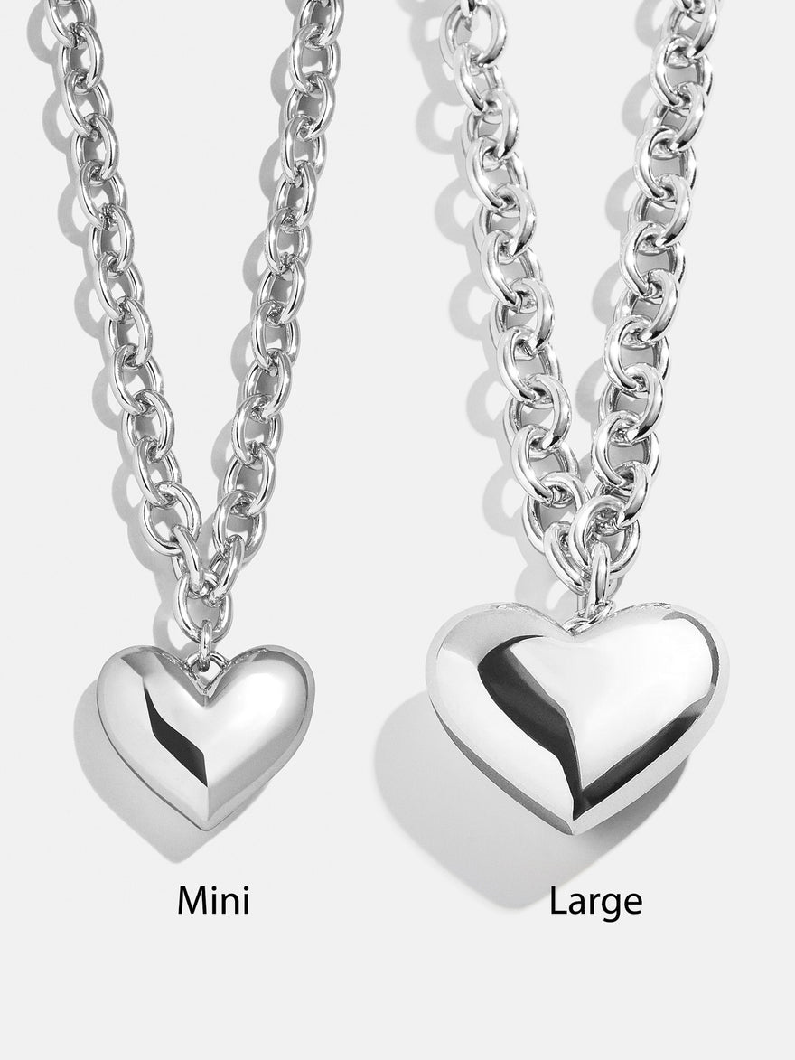 Millie Bubble Heart Necklace - Silver