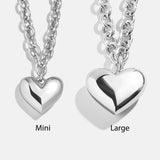 Millie Mini Bubble Heart Necklace - Silver