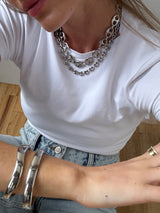BaubleBar Thalia Silver Necklace - Small - 
    Silver chunky necklace
  
