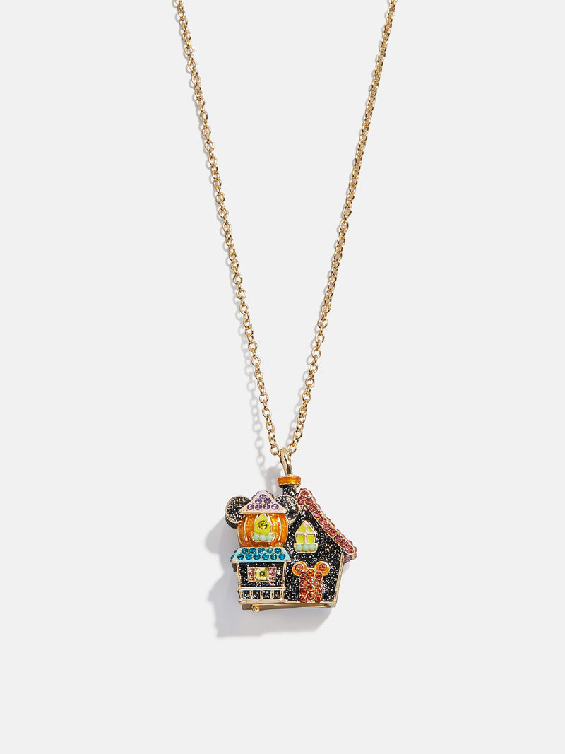 BaubleBar Disney Haunted House Halloween Pendant Necklace - All Hallows' Hue - 
    Gold chain with a 3D Halloween charm 
  
