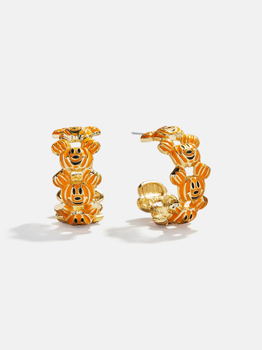 Disney Mickey Mouse Pumpkin Hoop Earrings - Pumpkin