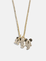 BaubleBar Disney Mickey Mouse Ghost Charm Necklace - Gold/Pavé - 
    Gold chain with Disney Halloween charms 
  

