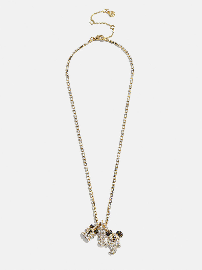 BaubleBar Disney Mickey Mouse Ghost Charm Necklace - Gold/Pavé - 
    Gold chain with Disney Halloween charms 
  
