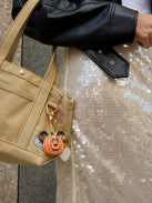 Disney Mickey Mouse Pumpkin Bag Charm - Black/Orange