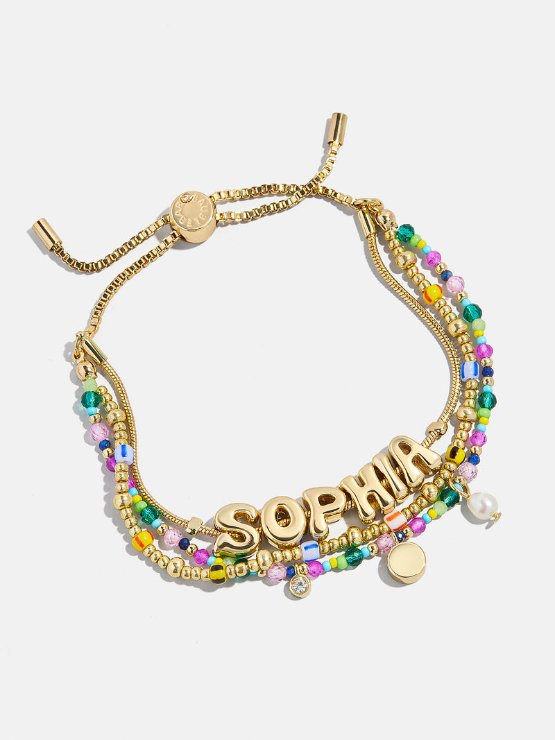 BaubleBar Rowan Semi-Precious Custom Layered Bracelet - St. Tropez - 
    Name bracelet with semi-precious strands 
  
