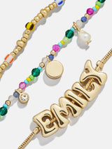 BaubleBar Rowan Semi-Precious Custom Layered Bracelet - St. Tropez - 
    Name bracelet with semi-precious strands 
  
