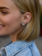 Crystal Creepers Spider Earrings - Spider
