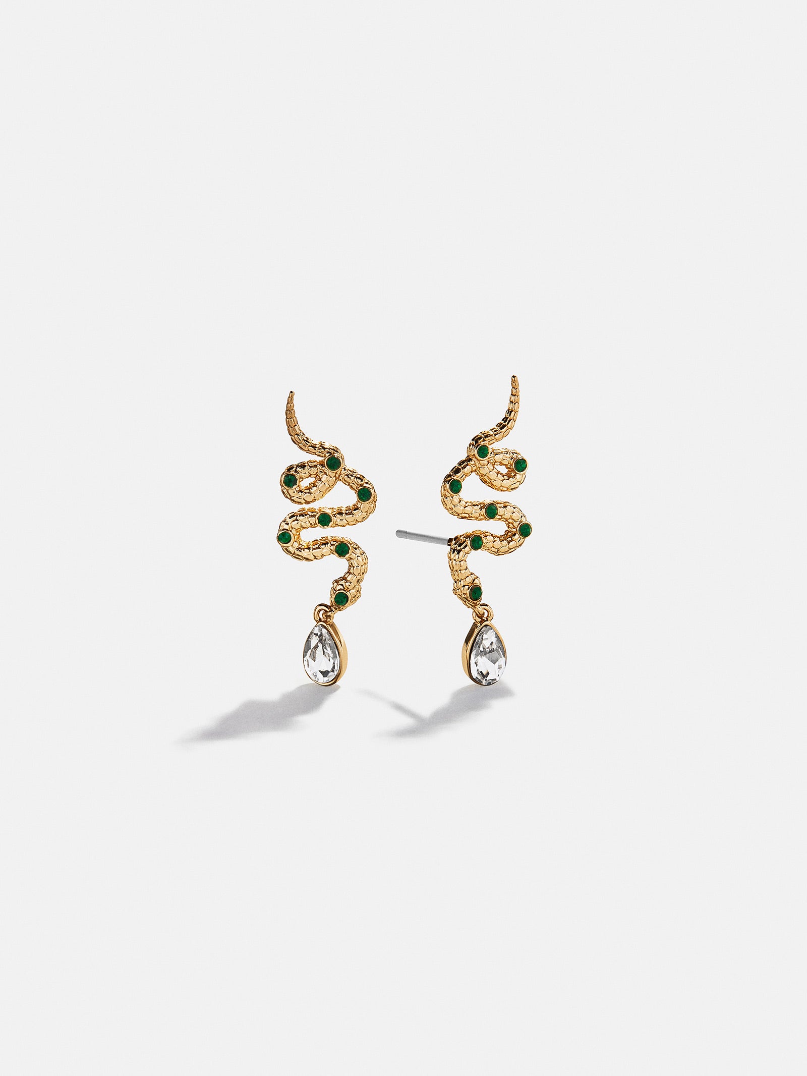 Serpentine Gold Earrings - Snake