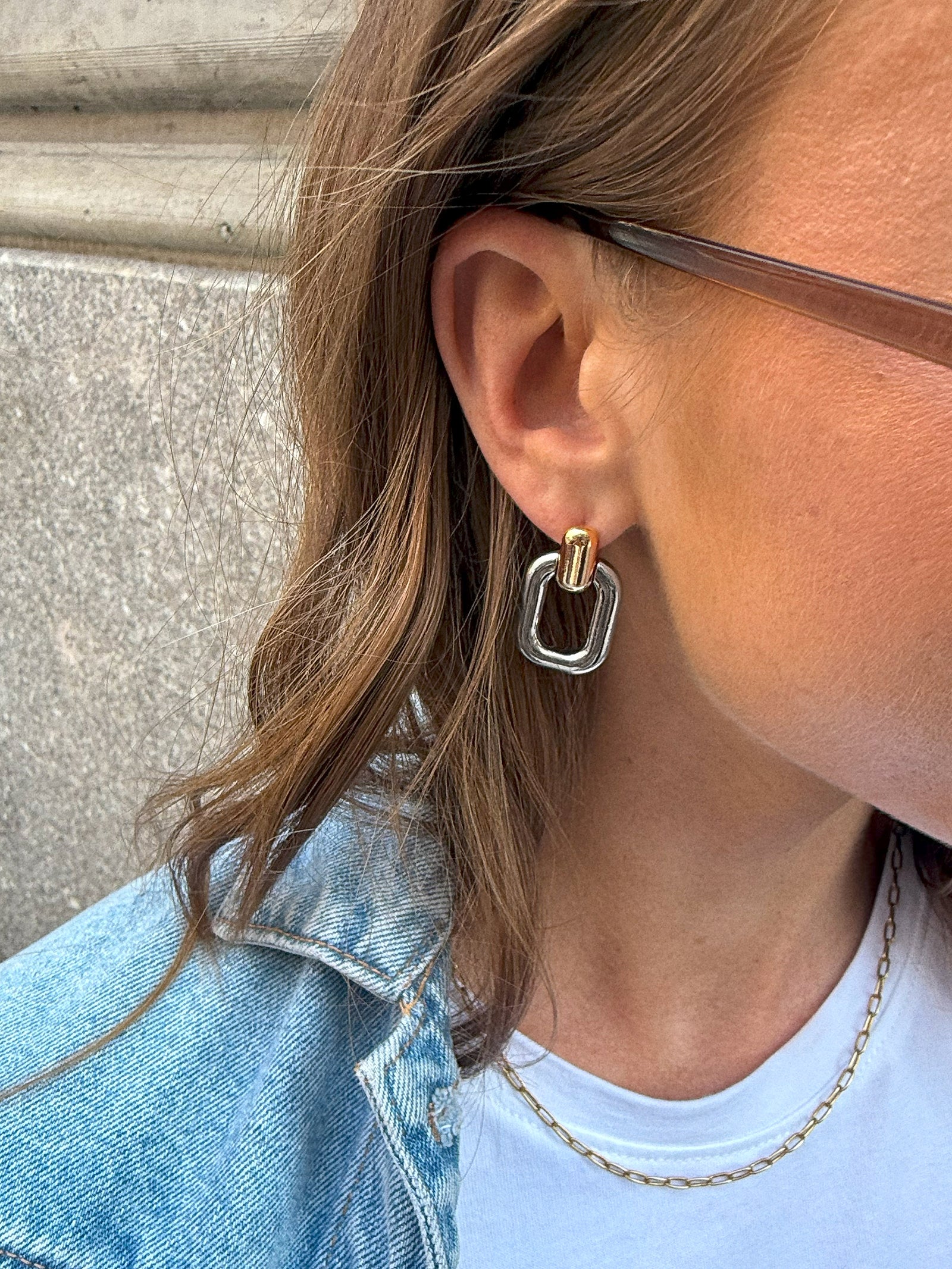 Rebecca Door Knocker Earrings - Gold/Silver – Gold and silver 