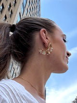 BaubleBar Fiorella Gold Floral Earrings - Gold - 
    Statement flower earrings 
  
