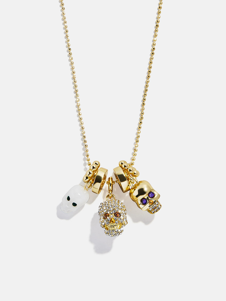 To Die For Charm Necklace - Gold/Pavé