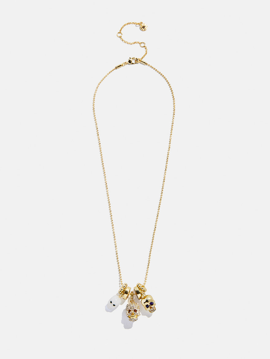 To Die For Charm Necklace - Gold/Pavé
