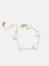BaubleBar Blair Pearl Bracelet - White - 
    Statement pearls on a gold chain 
  
