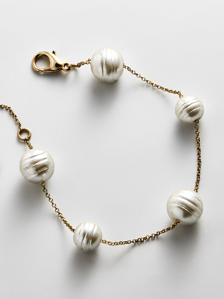 Blair Pearl Bracelet - White