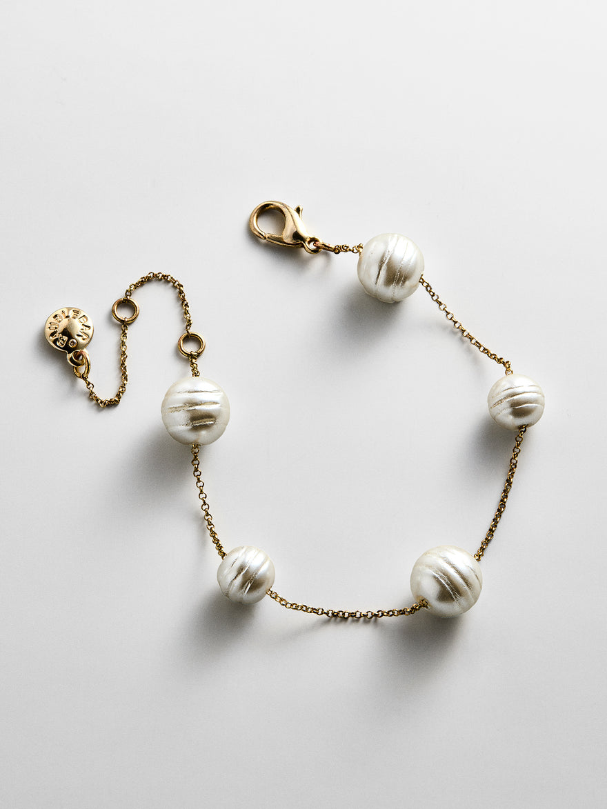Blair Pearl Bracelet - White