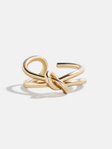 BaubleBar Gold Ties Ring - Gold - 
    Gold stacking ring 
  
